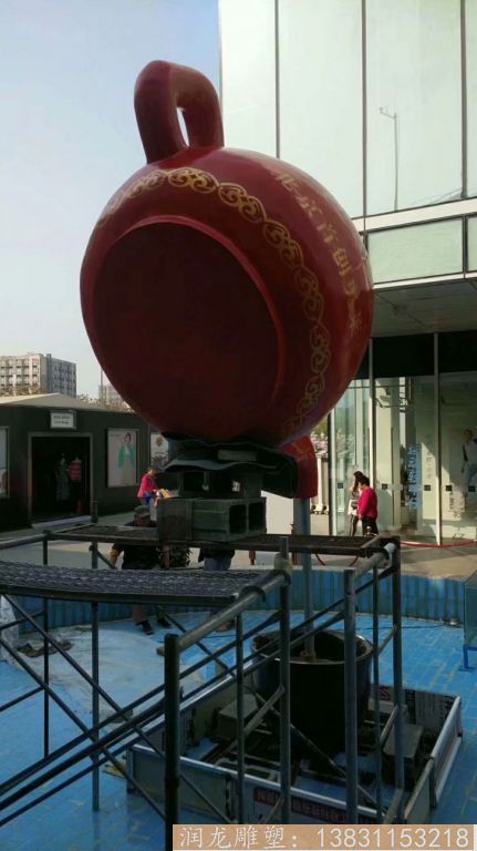 玻璃钢流水壶雕塑,天壶雕塑2 玻璃钢流水壶雕塑,天壶雕塑2