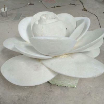 玻璃钢仿真玫瑰花雕塑 花朵花卉雕塑制作厂家