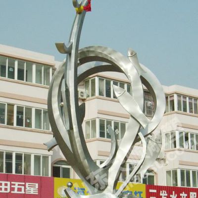 不锈钢大型景观抽象鱼雕塑 鱼雕塑定制